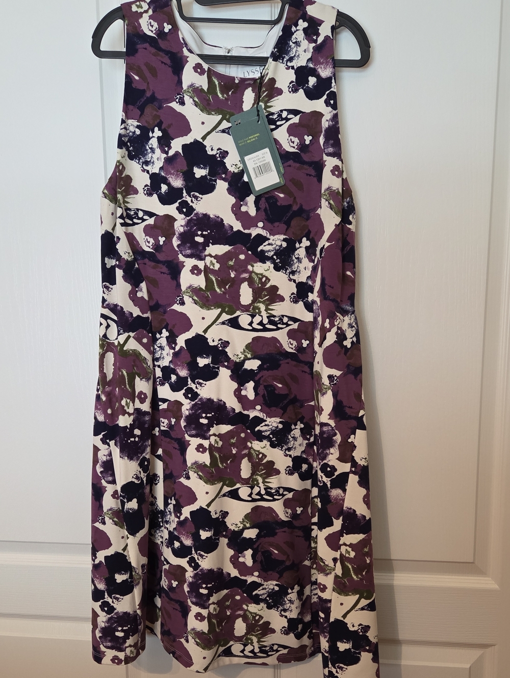 Lysse Purple and Green Floral A-Line Skirt